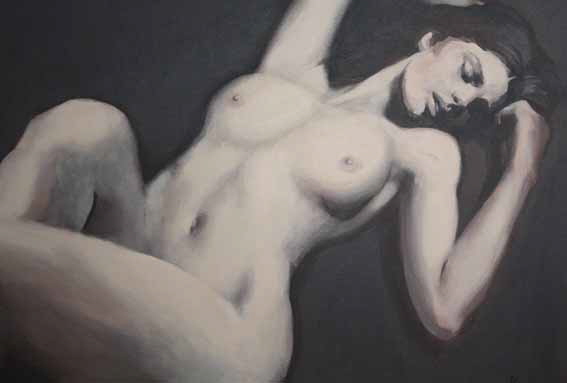 Meyer, Liegende Frau, 1997, l-L., 50 x 70 cm